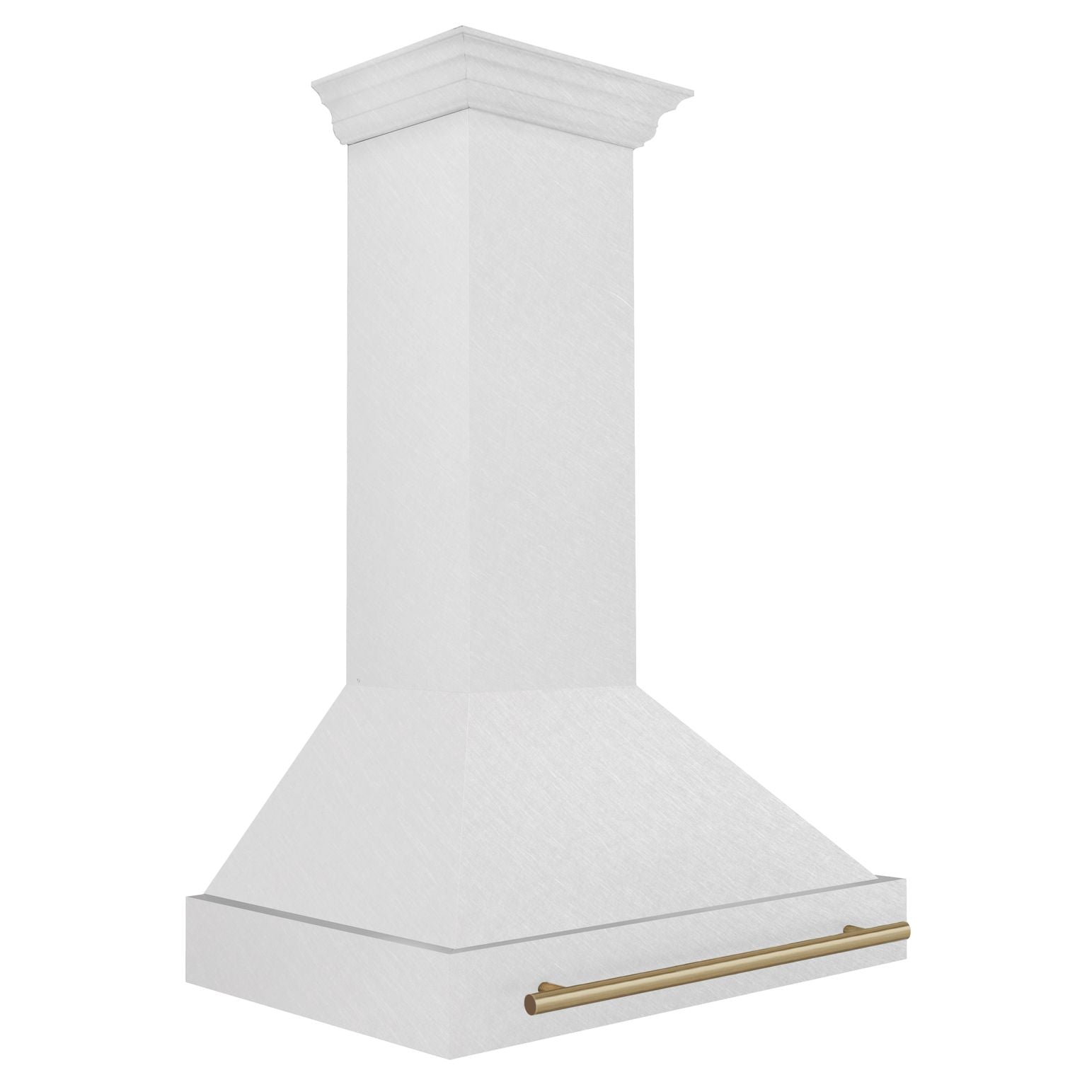 ZLINE Autograph 36 Inch DuraSnow® Stainless Steel Range Hood with DuraSnow® Shell and Champagne Bronze Handle, 8654SNZ-36-CB - Smart Kitchen Lab