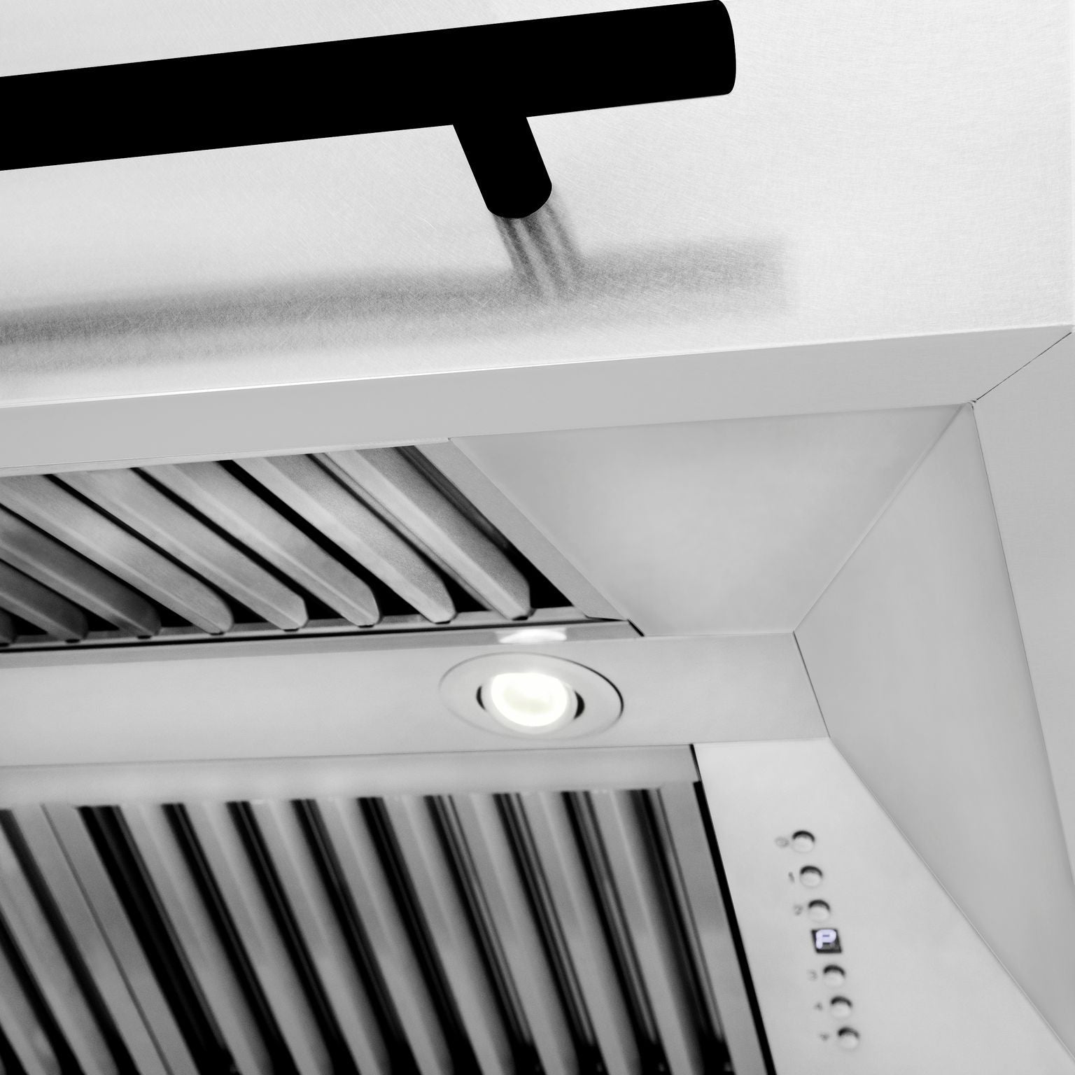 ZLINE Autograph 36 Inch DuraSnow® Stainless Steel Range Hood with Matte Black Handle, 8654SNZ-36-MB - Smart Kitchen Lab