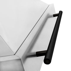 ZLINE Autograph 48 Inch DuraSnow® Stainless Steel Range Hood with DuraSnow® Shell and Matte Black Handle, 8654SNZ-48-MB - Smart Kitchen Lab