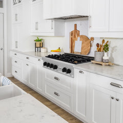 ZLINE Autograph Edition 30 in. Porcelain Rangetop with 4 Gas Burners in DuraSnow® Stainless Steel and Matte Black Accents, RTSZ-30-MB - Smart Kitchen Lab