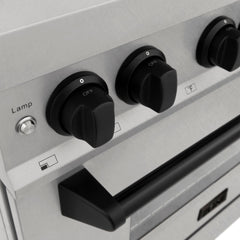 ZLINE Autograph Edition 36 in. 4.6 cu. ft. Range with Gas Stove and Electric Oven in DuraSnow® with Matte Black Accents, RASZ-SN-36-MB - Smart Kitchen Lab