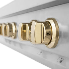 ZLINE Autograph Edition 36 in. Gas Rangetop in Stainless Steel and Gold Accents, RTZ-36-G - Smart Kitchen Lab