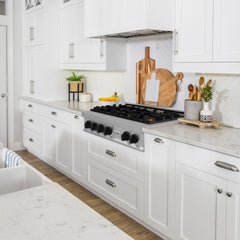 ZLINE Autograph Edition 36 in. Porcelain Rangetop with 6 Gas Burners in Stainless Steel and Matte Black Accents, RTZ-36-MB - Smart Kitchen Lab