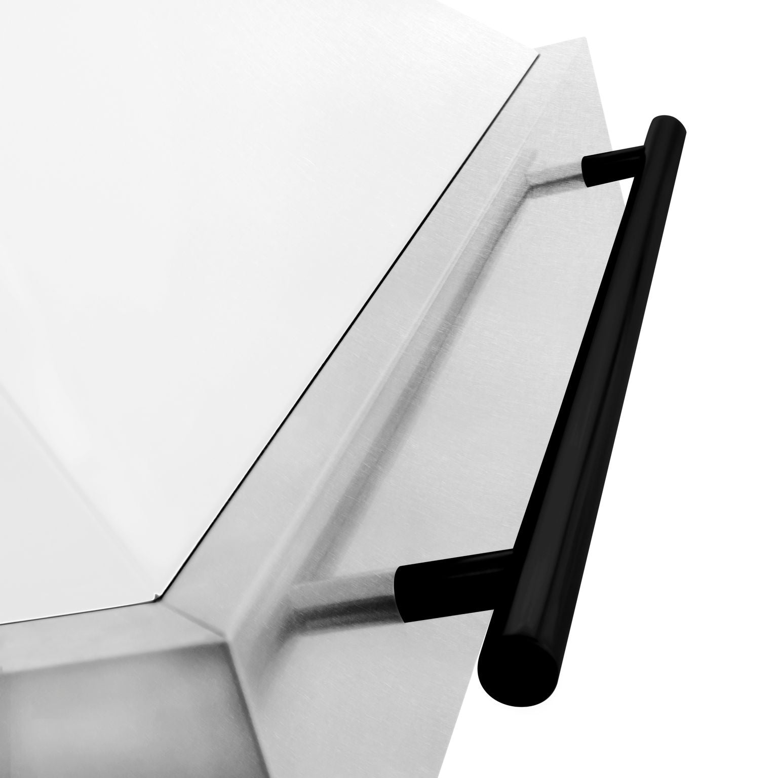 ZLINE Autograph Edition 36 Inch DuraSnow® Stainless Steel Range Hood with White Matte Shell and Matte Black Handle, 8654SNZ-WM36-MB - Smart Kitchen Lab