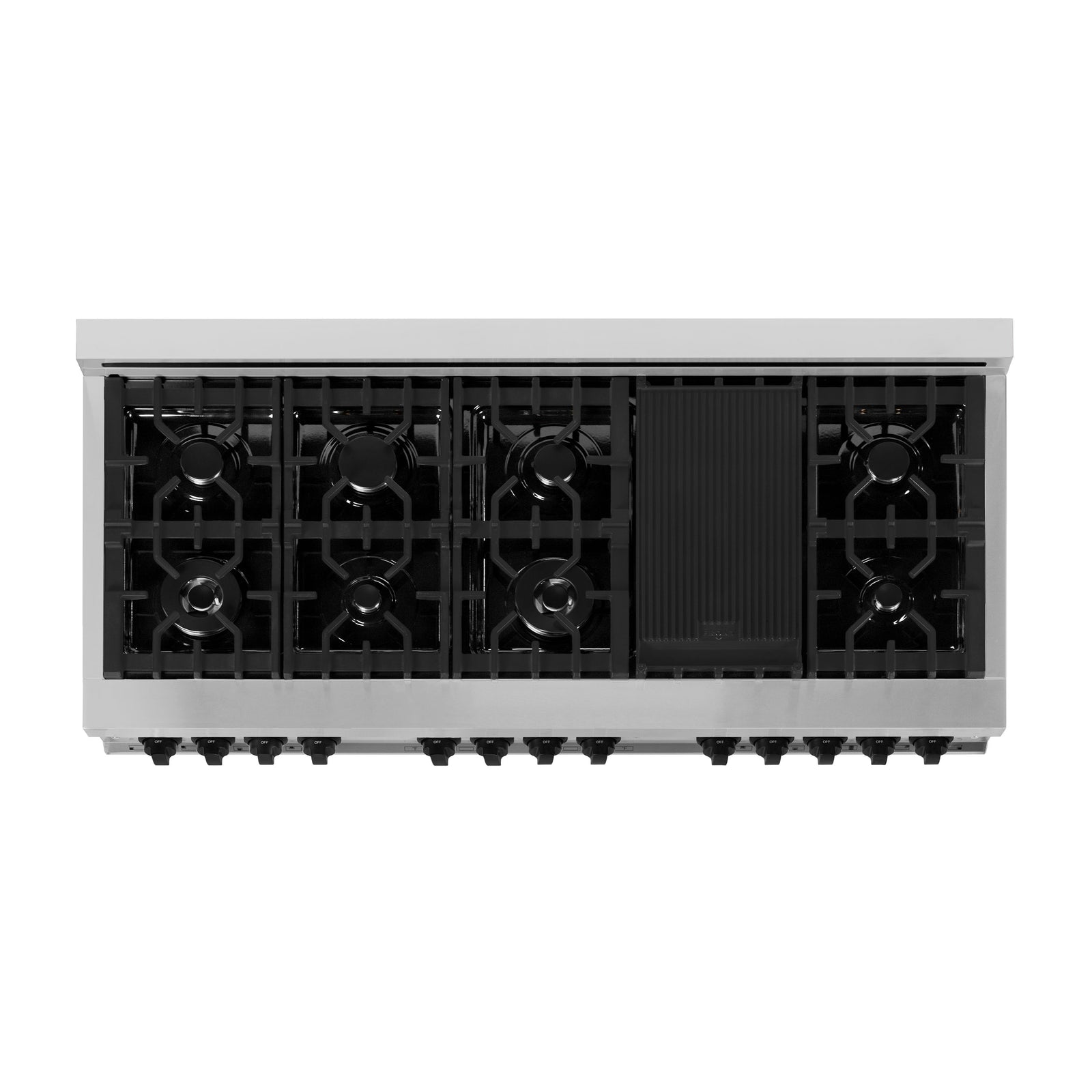 ZLINE Autograph Edition 60 in. 7.4 cu. ft. Gas Burner/Electric Oven Range in Stainless Steel with Matte Black Accents, RAZ-60-MB - Smart Kitchen Lab