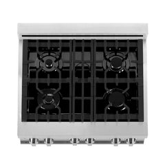 ZLINE Kitchen and Bath 30 in. Professional Gas Burner, Electric Oven Stainless Steel Range, RA30 - Smart Kitchen Lab