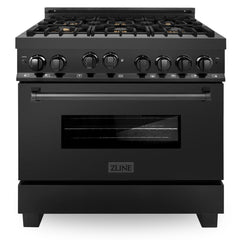 ZLINE Kitchen and Bath 36 Inch Professional Gas Burner and Gas Oven Range in Stainless Steel, RG36 - Smart Kitchen Lab
